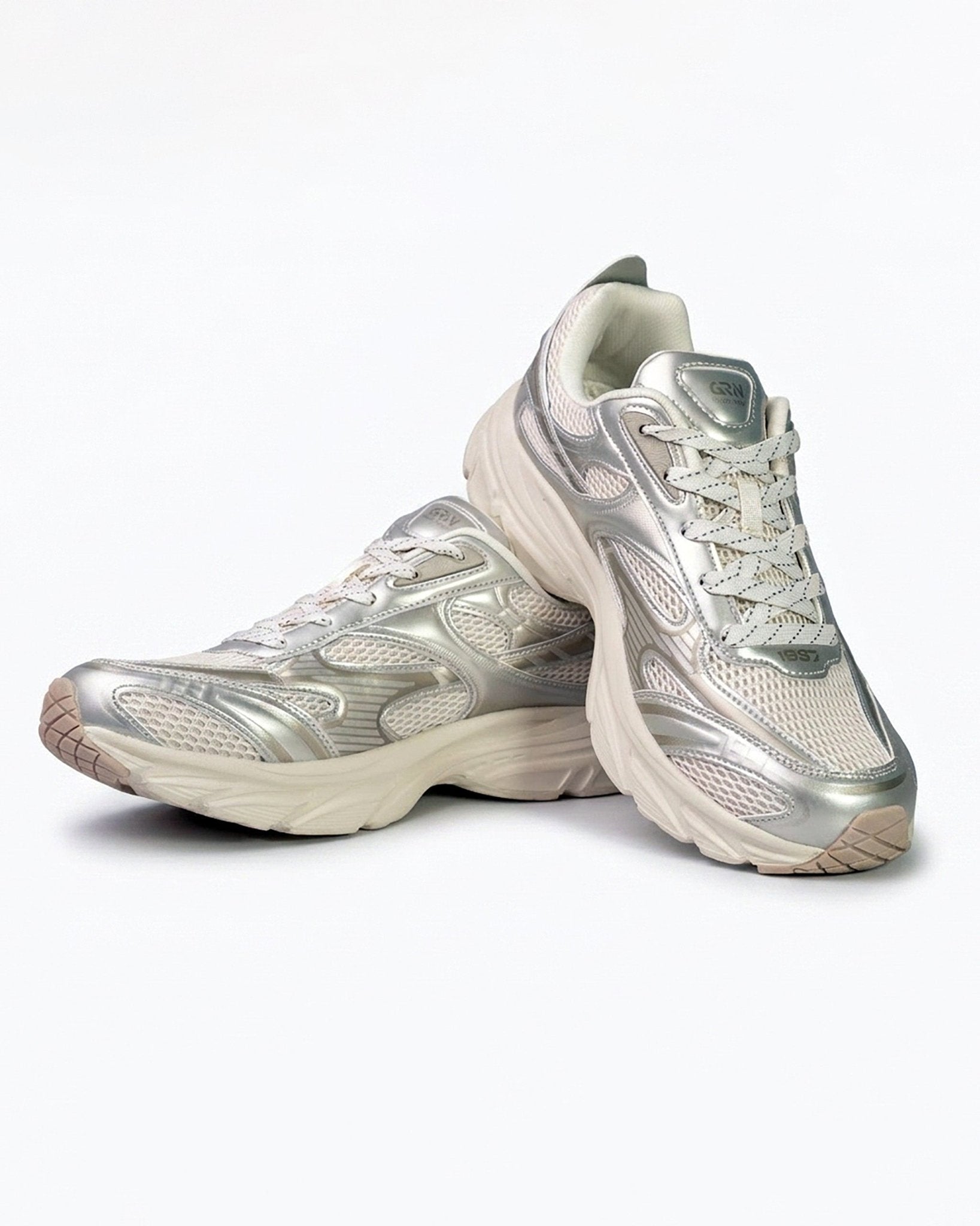 GRN Silver Chunky Casual Sneakers For Men GS155 - Jutapasal