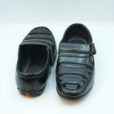 Men's Black Closed-Toe Sandals with Buckle Strap GS58