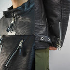Men’s Black Leather Jacket GC38 - Jutapasal