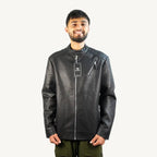 Men’s Black Leather Jacket GC38 - Jutapasal