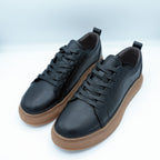 Mens Black Leather Sneakers [GS115] - Jutapasal