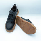 Mens Black Leather Sneakers [GS115] - Jutapasal