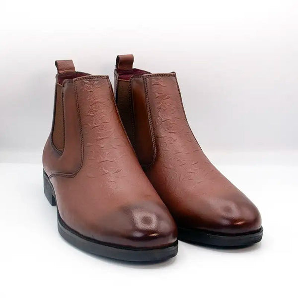 Men's Brown Genuine Leather Chelsea Boots GS93