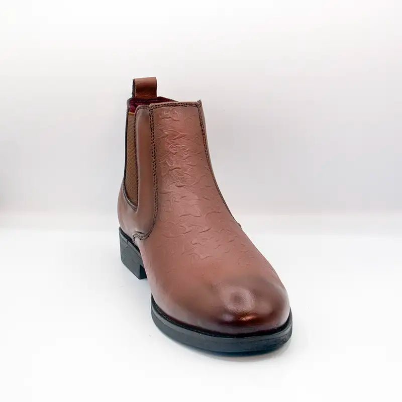 Men’s Brown 100% Genuine Leather Chelsea Boots GS93 - Jutapasal