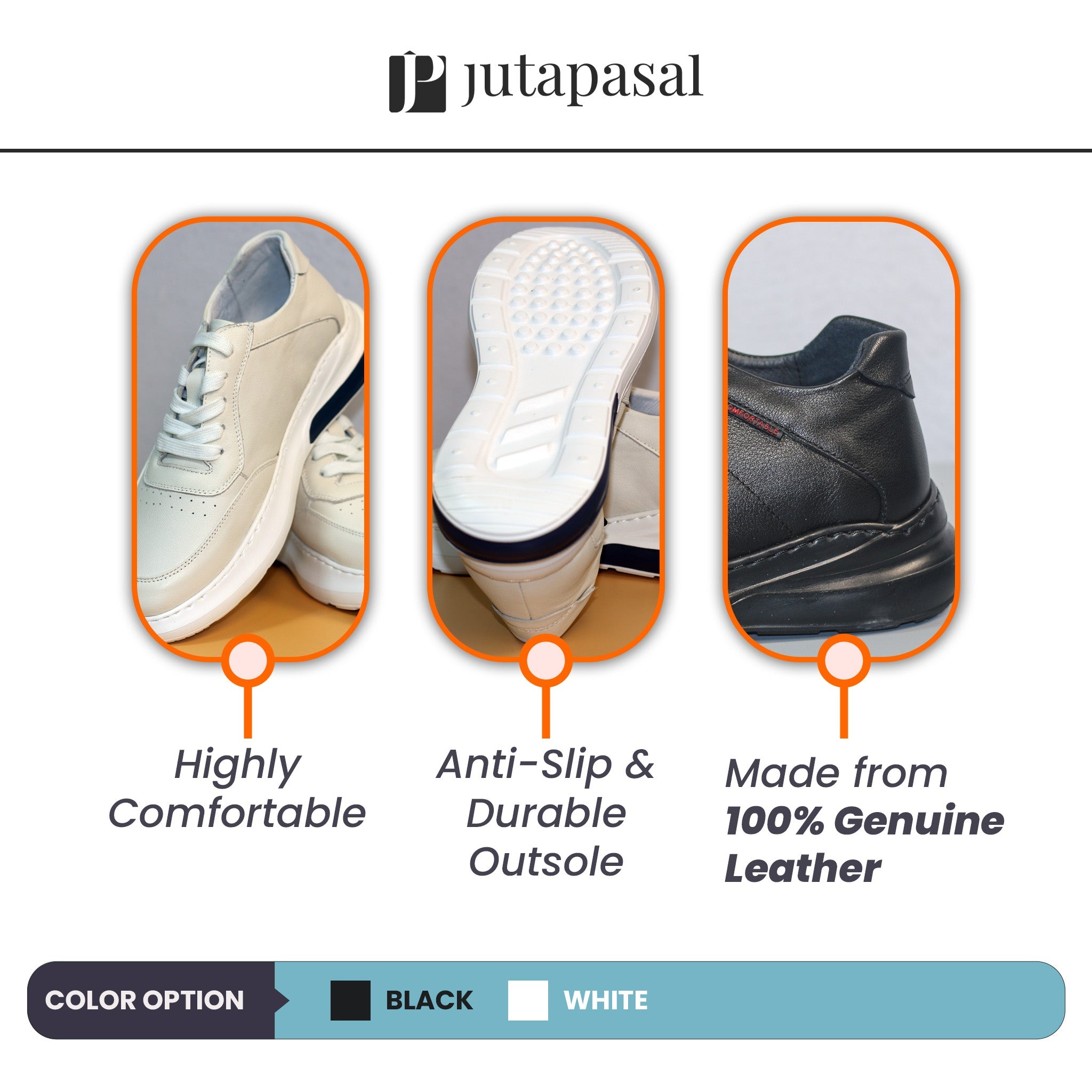 Men's Chunky Leather Sneakers [GS106] - Jutapasal