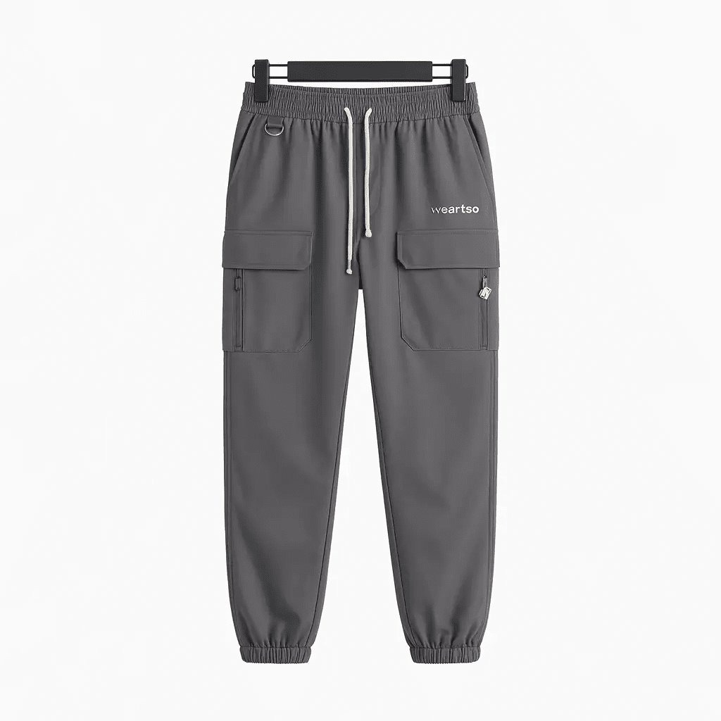 Men’s Dark Gray Drawstring Cargo Pants GC30 - Jutapasal