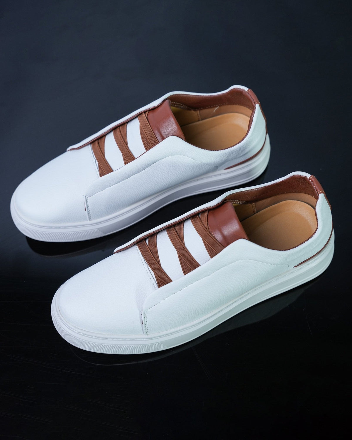 Men's Leather Slip-On Sneakers GS185 - Jutapasal