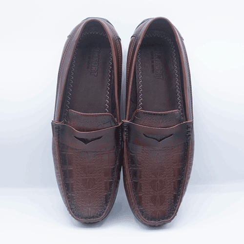 Men’s Slip - on Leather Shoes in Deep Brown GS34 - Jutapasal