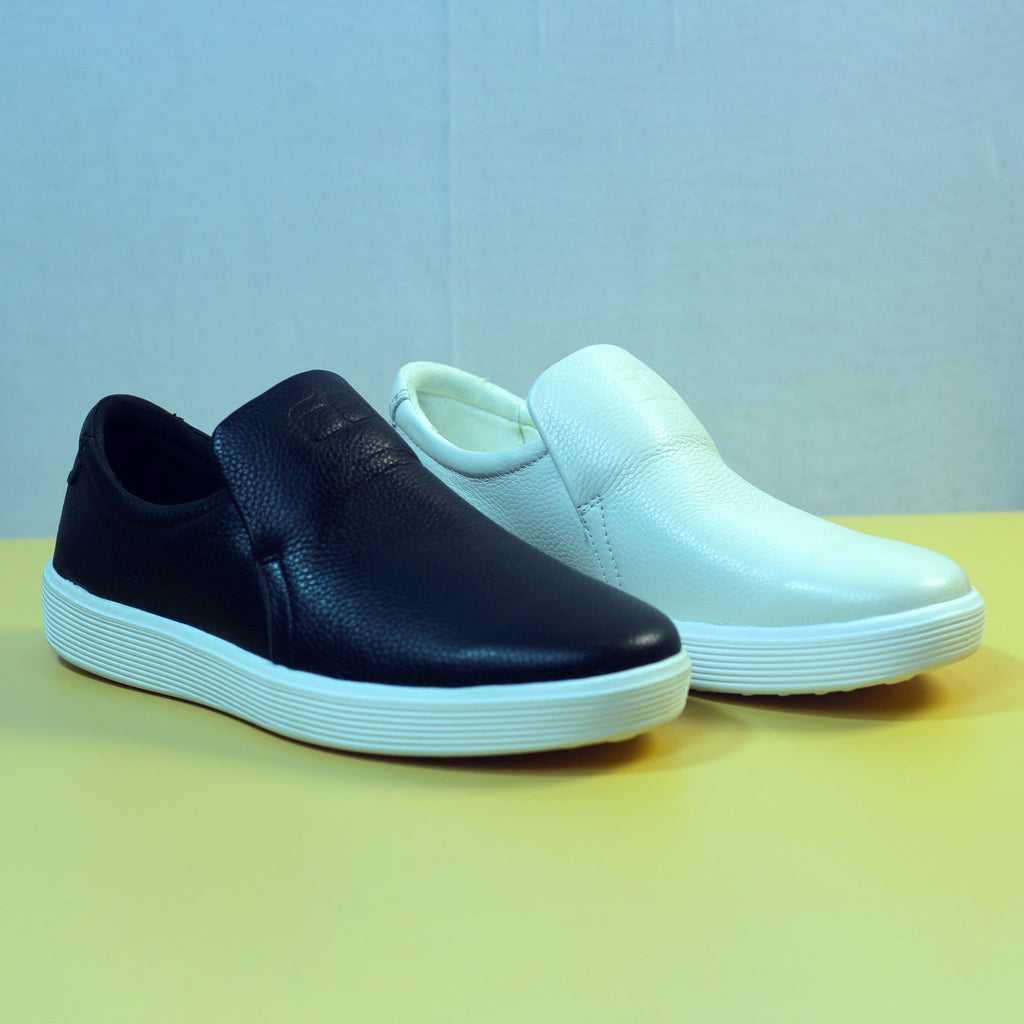 Men's Slip‑On Leather Sneakers [GS103] - Jutapasal