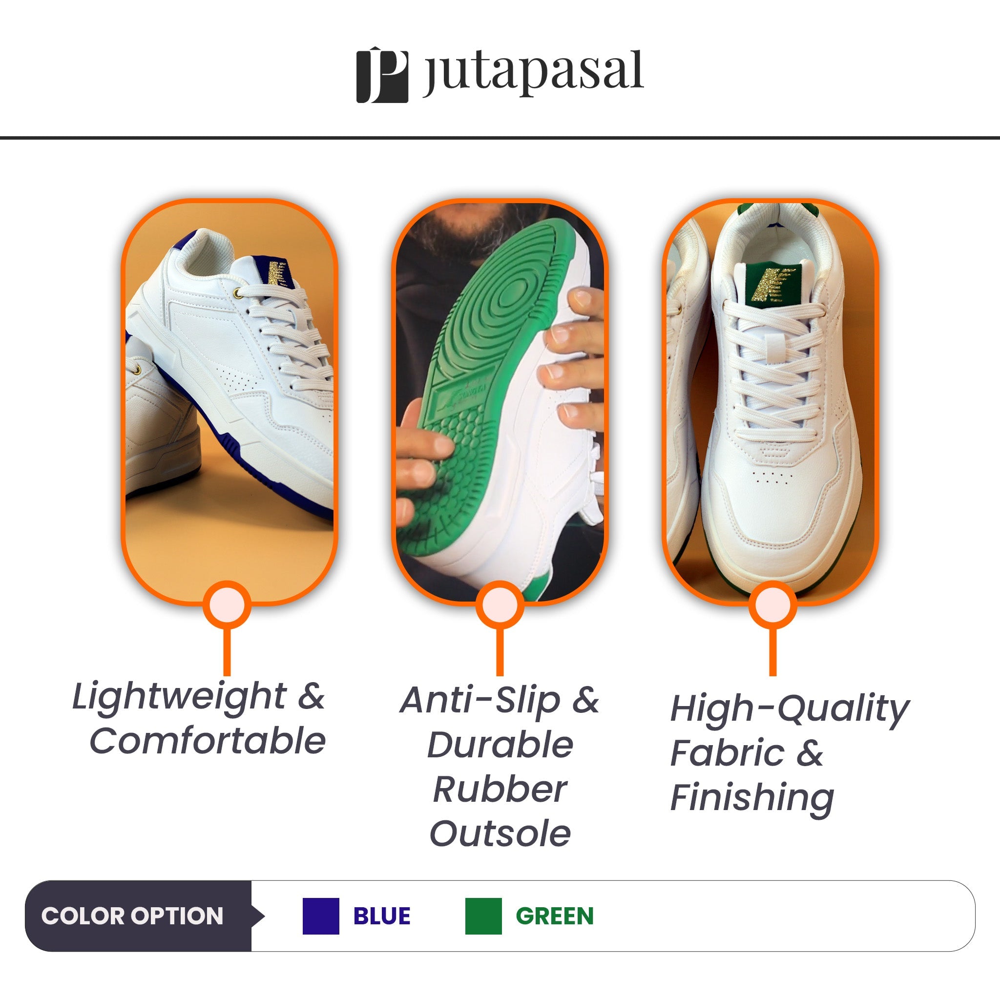 Men’s Sporty Casual Sneakers – Lightweight Daily Comfort [GS102] - Jutapasal
