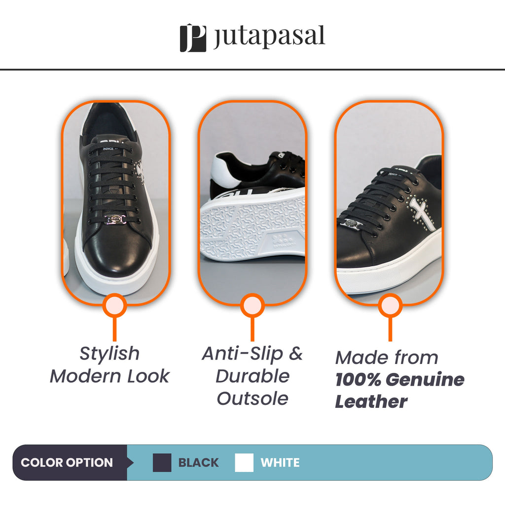Premium-Black-Leather-Detail-GS105-Sneakers