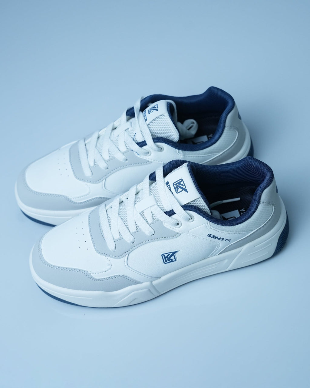 SONGTA Casual Sneakers For Men GS170 – White+Navy & Grey+Blue - Jutapasal