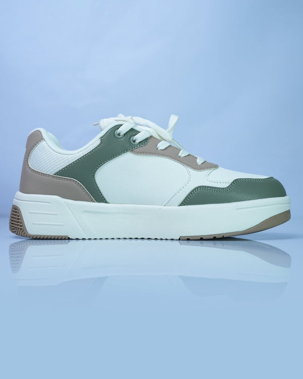 SONGTA White Beige Olive Casual Sneakers For Men GS169 - alternate view