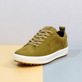 Men's Olive Nubuck Sport-Casual Sneakers GS111