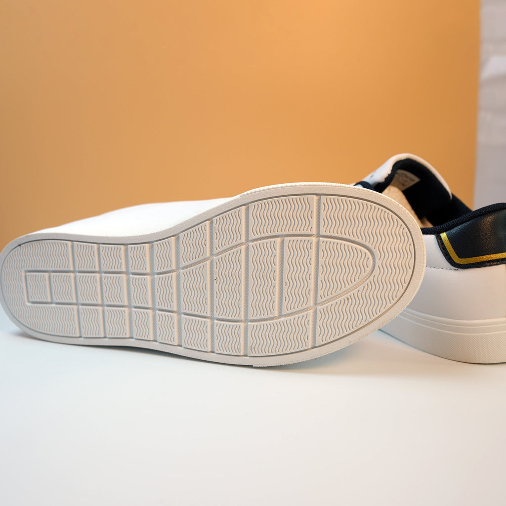 Statement White Court Sneakers with Gold Accents [GS128] - Jutapasal