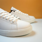 Statement White Court Sneakers with Gold Accents [GS128] - Jutapasal