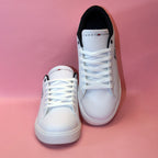 Statement White Court Sneakers with Gold Accents [GS128] - Jutapasal