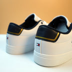 Statement White Court Sneakers with Gold Accents [GS128] - Jutapasal