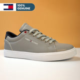 Tommy Hilfiger Men's Grey Leather Sneakers GS125
