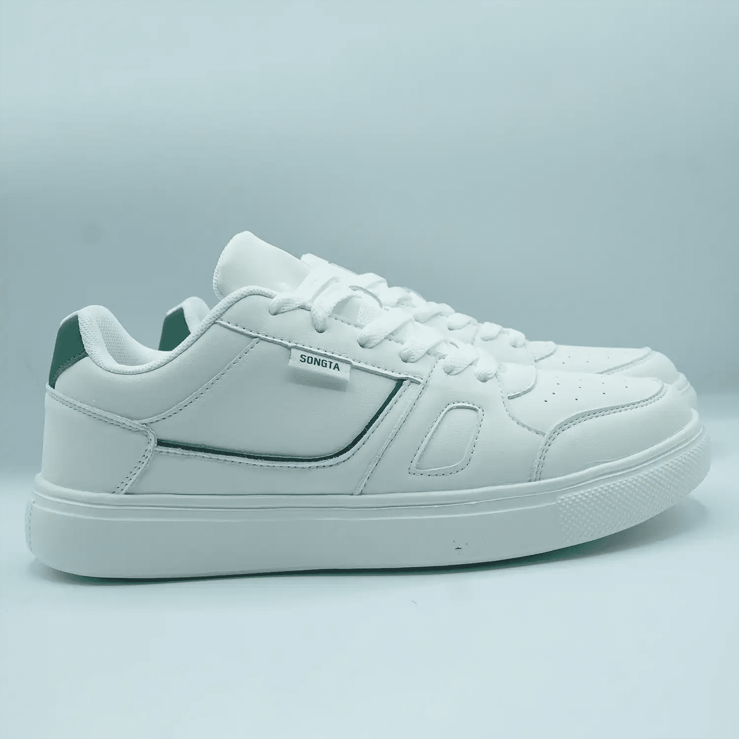Unisex Low - Top Sneakers Classic White with Black, Red & Green Detail [GS79] - Jutapasal