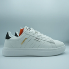 Unisex Low - Top Sneakers – Classic White with Red & Black Detail [GS81] - Jutapasal